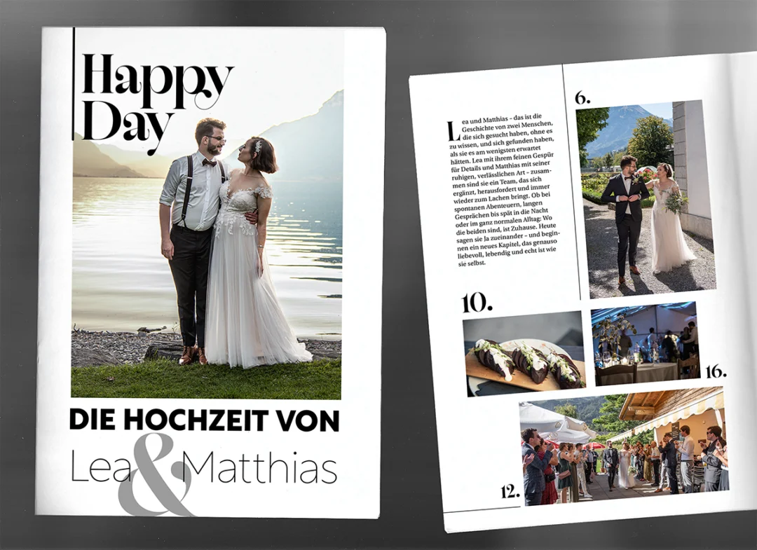 Hochzeitszeitung und Hochzeitfotografie