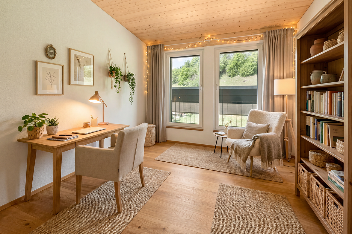 möbliertes Zimmer
